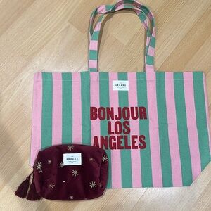 Sézane tote and pouch